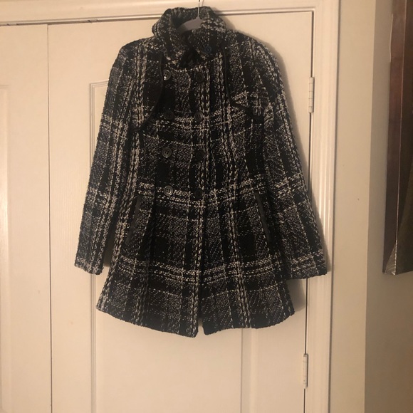 GC BCX Black and white double breasted pea coat size S - Picture 1 of 6